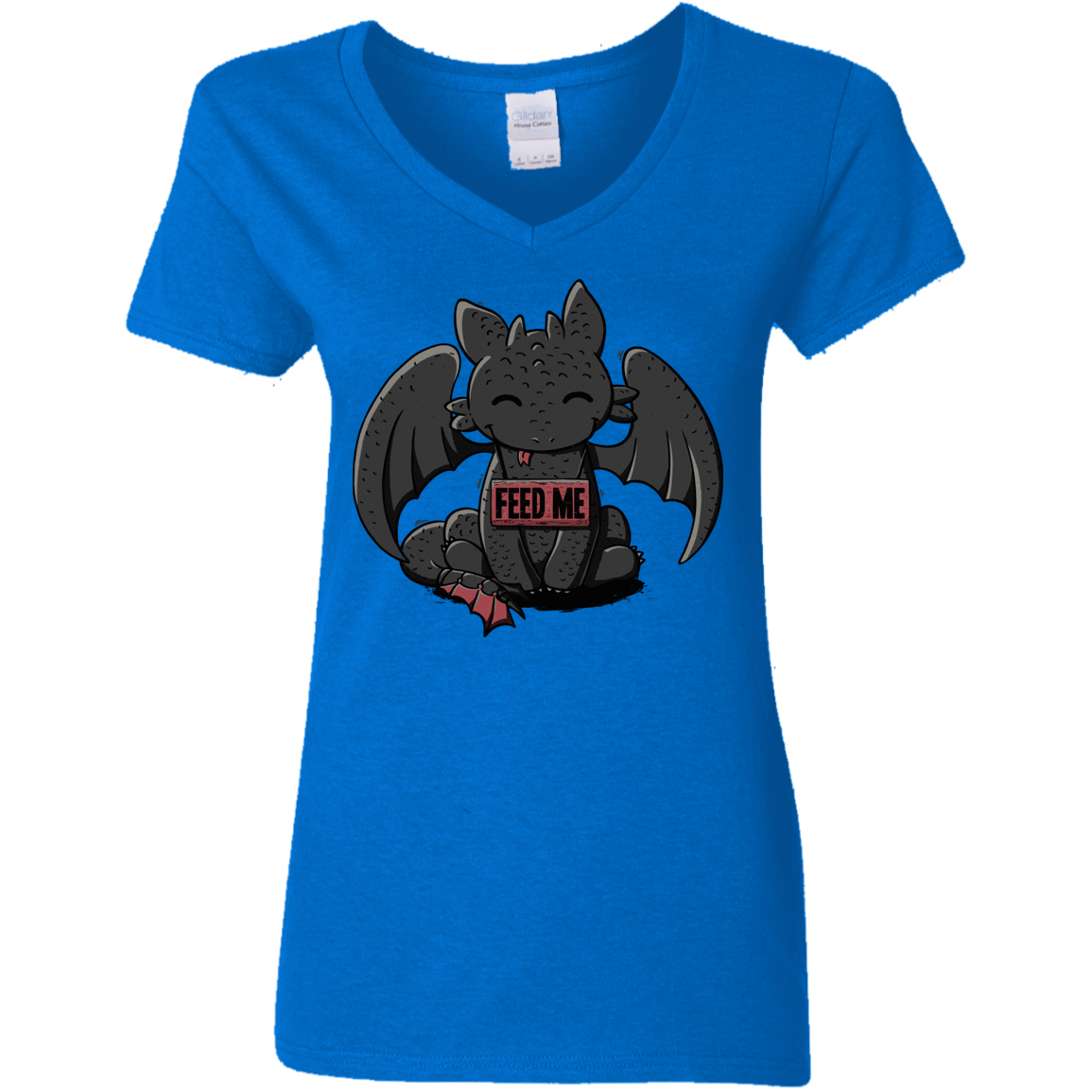 T-Shirts Royal / S Toothless Feed Me Women's V-Neck T-Shirt