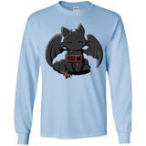 T-Shirts Light Blue / YS Toothless Feed Me Youth Long Sleeve T-Shirt