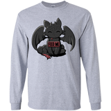 T-Shirts Sport Grey / YS Toothless Feed Me Youth Long Sleeve T-Shirt