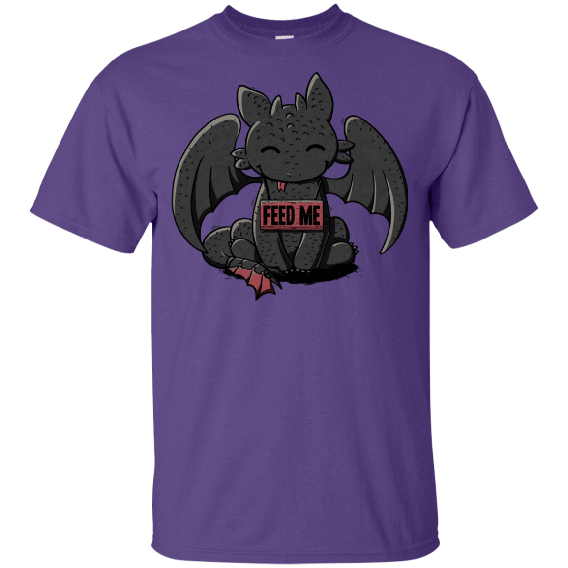 T-Shirts Purple / YXS Toothless Feed Me Youth T-Shirt