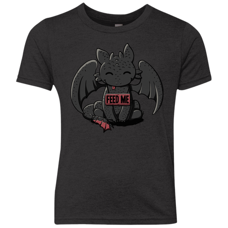 T-Shirts Vintage Black / YXS Toothless Feed Me Youth Triblend T-Shirt