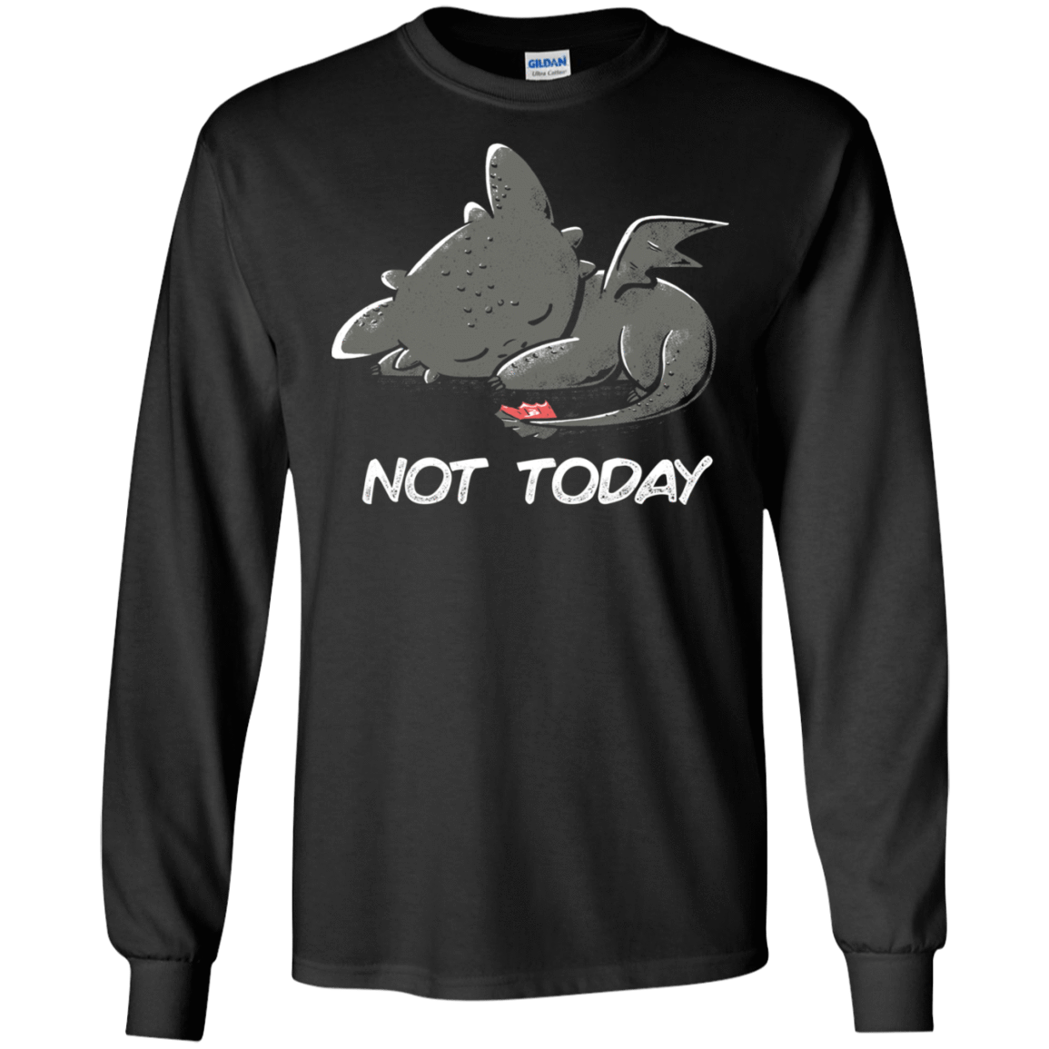 T-Shirts Black / S Toothless Not Today Men's Long Sleeve T-Shirt