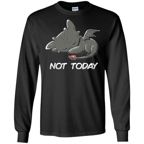T-Shirts Black / S Toothless Not Today Men's Long Sleeve T-Shirt