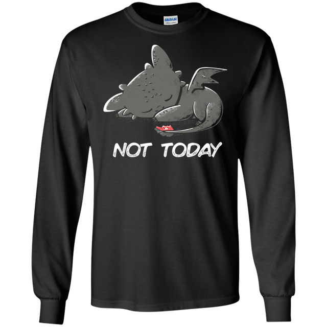 T-Shirts Black / S Toothless Not Today Men's Long Sleeve T-Shirt