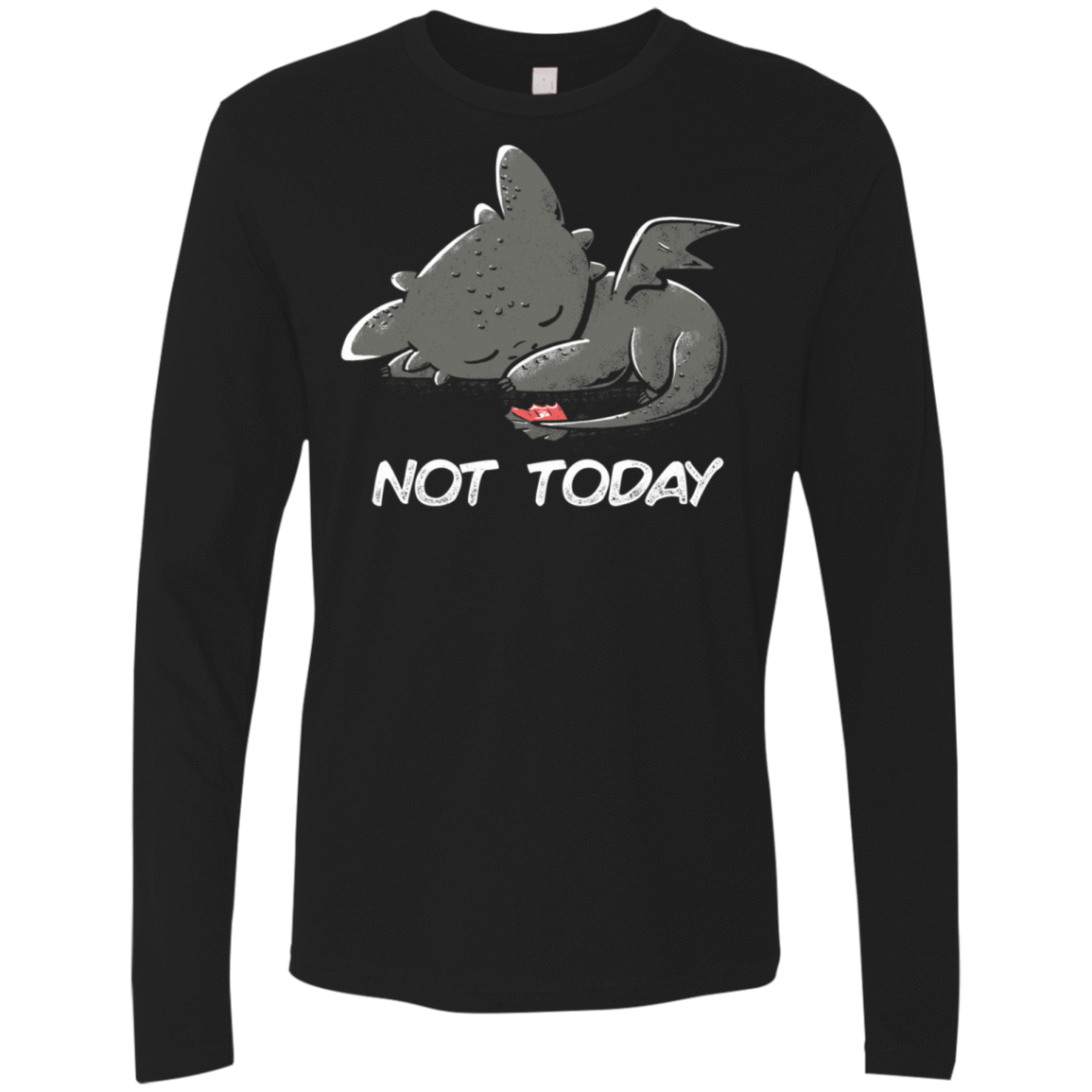 T-Shirts Black / S Toothless Not Today Men's Premium Long Sleeve