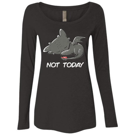 T-Shirts Vintage Black / S Toothless Not Today Women's Triblend Long Sleeve Shirt
