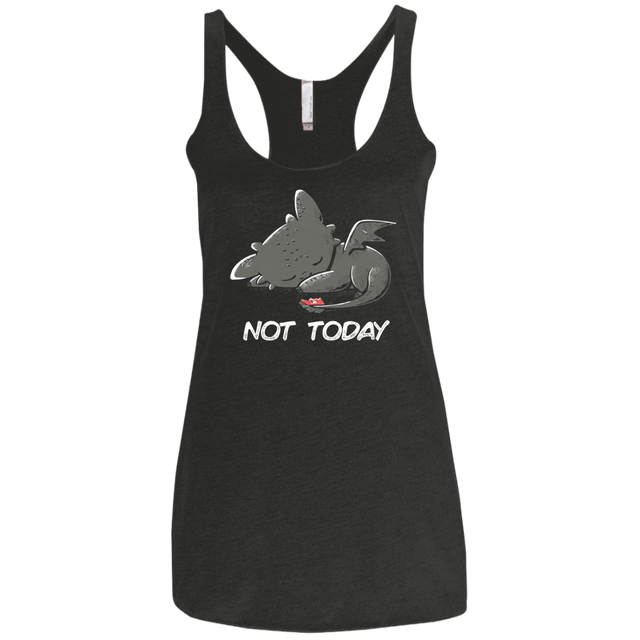 T-Shirts Vintage Black / X-Small Toothless Not Today Women's Triblend Racerback Tank