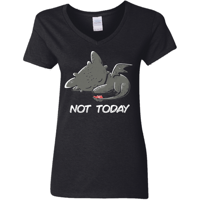 T-Shirts Black / S Toothless Not Today Women's V-Neck T-Shirt