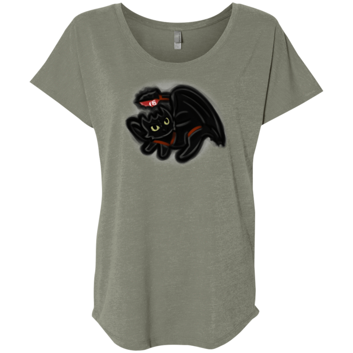 T-Shirts Venetian Grey / X-Small Toothless Simba Triblend Dolman Sleeve