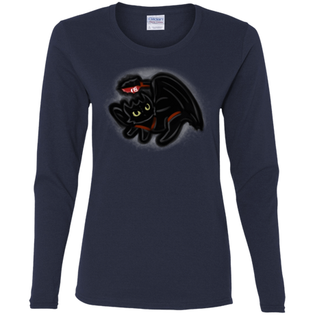 T-Shirts Navy / S Toothless Simba Women's Long Sleeve T-Shirt