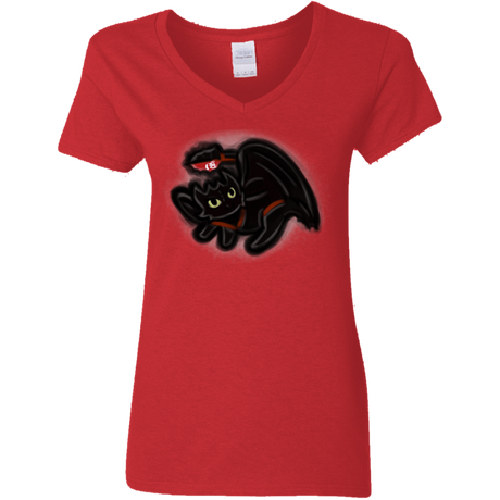 T-Shirts Red / S Toothless Simba Women's V-Neck T-Shirt