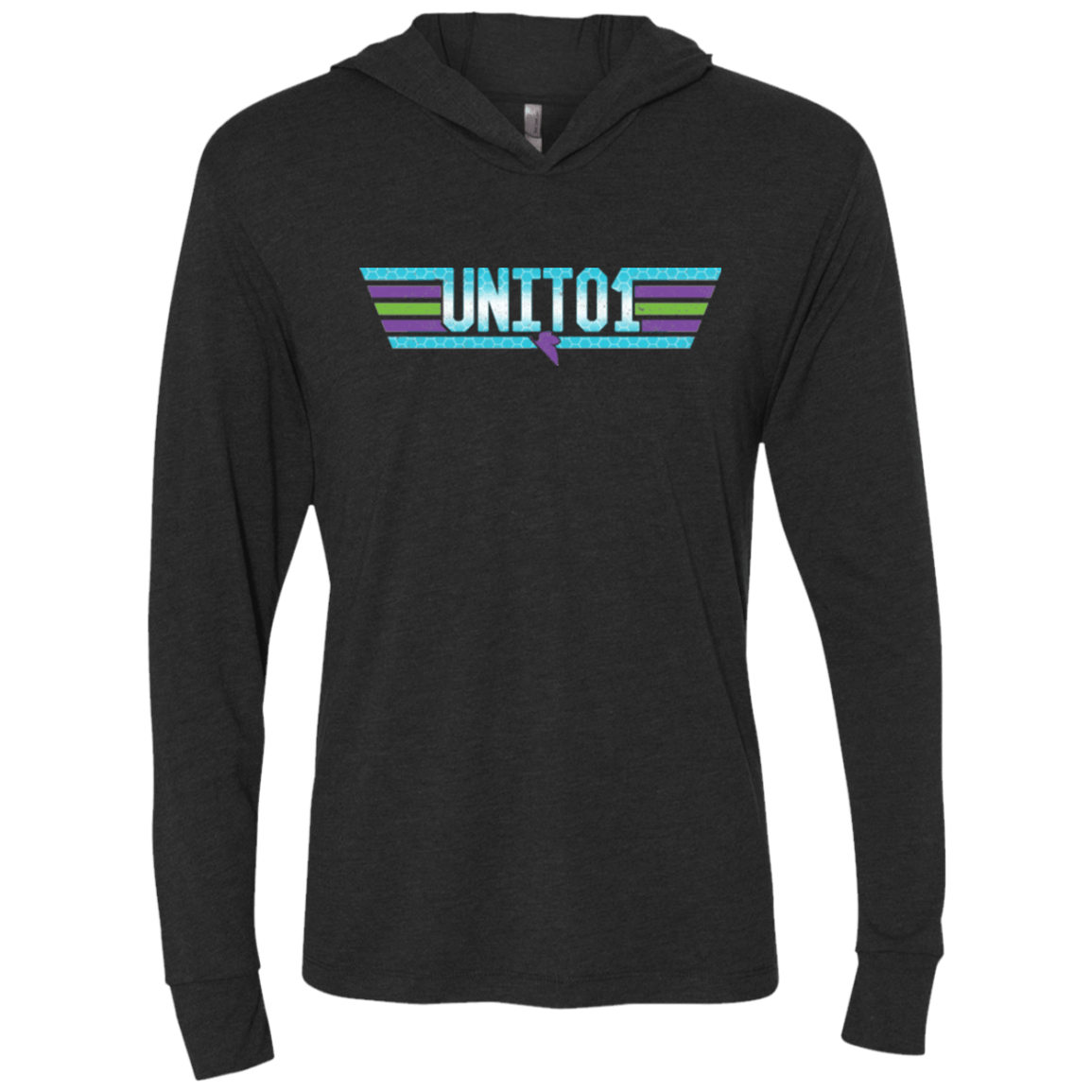 T-Shirts Vintage Black / X-Small Top One Triblend Long Sleeve Hoodie Tee