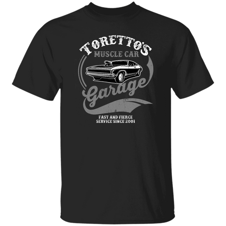 T-Shirts Black / S Torettos Muscle Car Garage T-Shirt