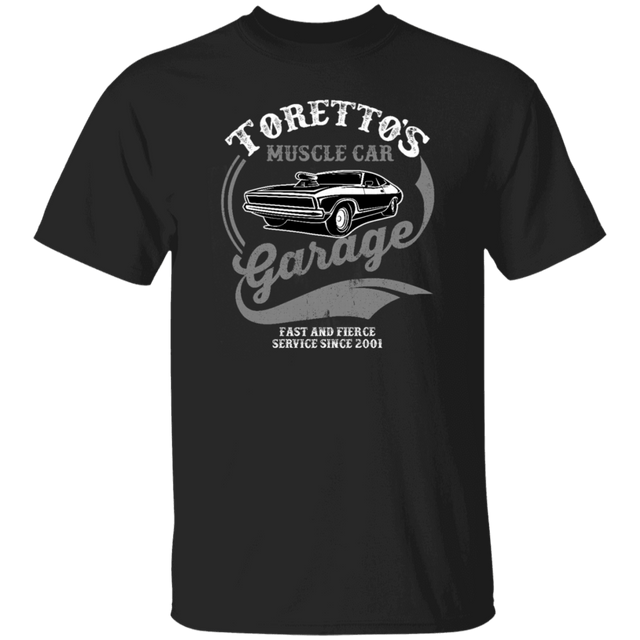 T-Shirts Black / S Torettos Muscle Car Garage T-Shirt