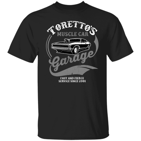 T-Shirts Black / YXS Torettos Muscle Car Garage Youth T-Shirt