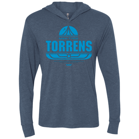 T-Shirts Indigo / X-Small Torrens Triblend Long Sleeve Hoodie Tee