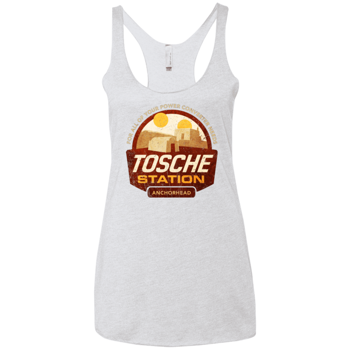 T-Shirts Heather White / X-Small Tosche Station Women's Triblend Racerback Tank