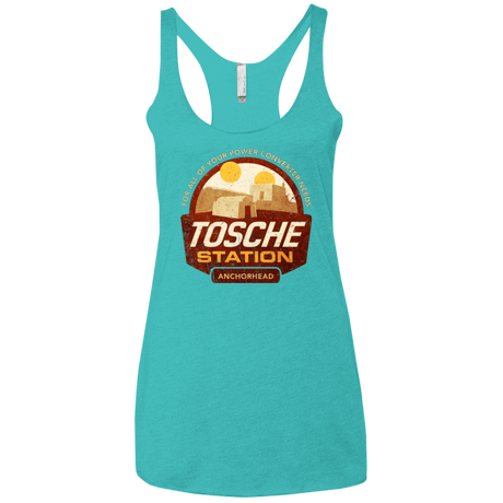 T-Shirts Tahiti Blue / X-Small Tosche Station Women's Triblend Racerback Tank