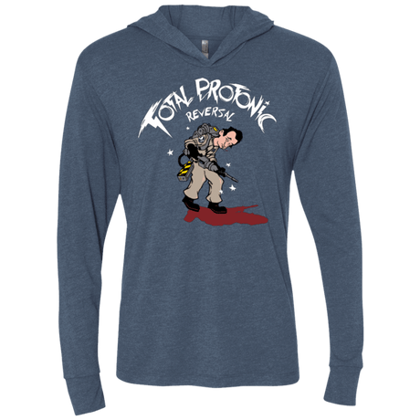 T-Shirts Indigo / X-Small Total Protonic Reversal Triblend Long Sleeve Hoodie Tee