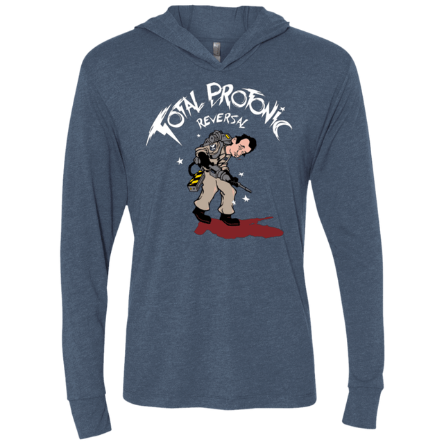T-Shirts Indigo / X-Small Total Protonic Reversal Triblend Long Sleeve Hoodie Tee