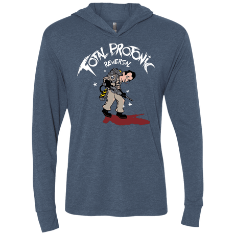 T-Shirts Indigo / X-Small Total Protonic Reversal Triblend Long Sleeve Hoodie Tee