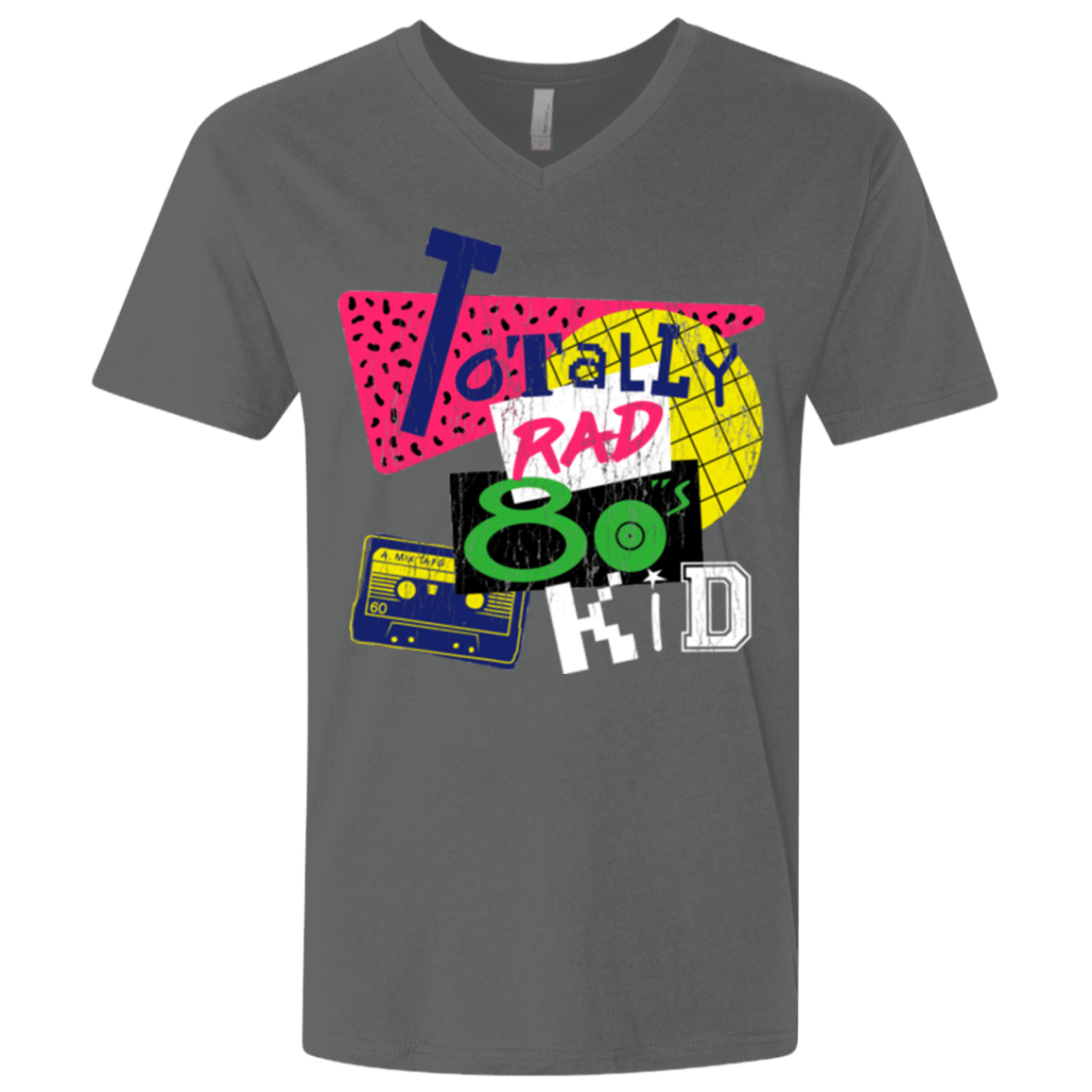 T-Shirts Heavy Metal / X-Small Totally Rad Men's Premium V-Neck