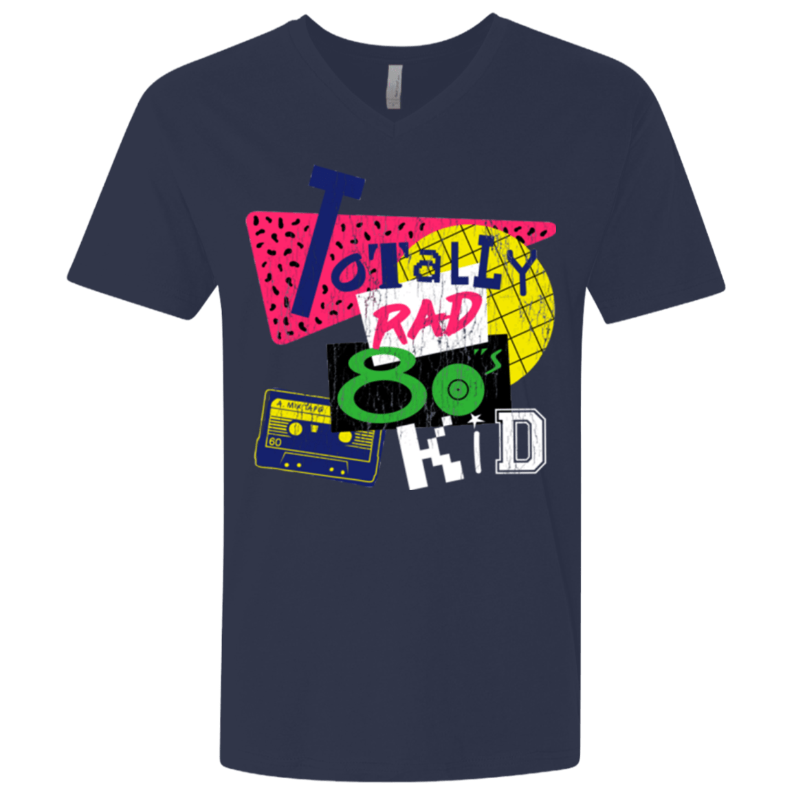 T-Shirts Midnight Navy / X-Small Totally Rad Men's Premium V-Neck