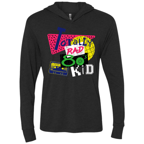 T-Shirts Vintage Black / X-Small Totally Rad Triblend Long Sleeve Hoodie Tee