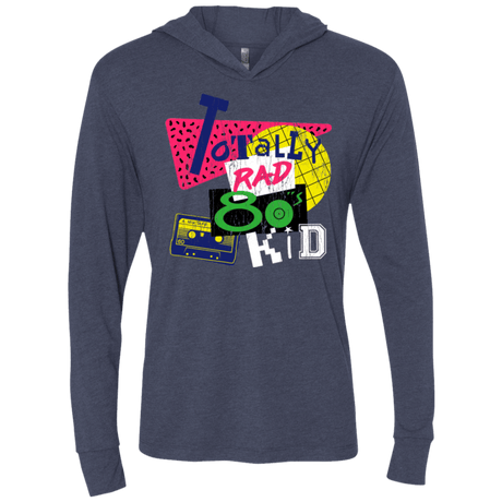 T-Shirts Vintage Navy / X-Small Totally Rad Triblend Long Sleeve Hoodie Tee