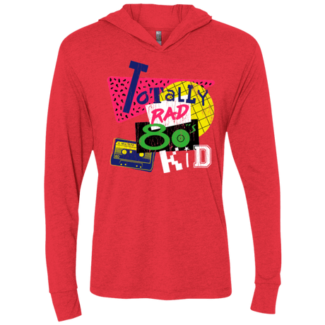 T-Shirts Vintage Red / X-Small Totally Rad Triblend Long Sleeve Hoodie Tee