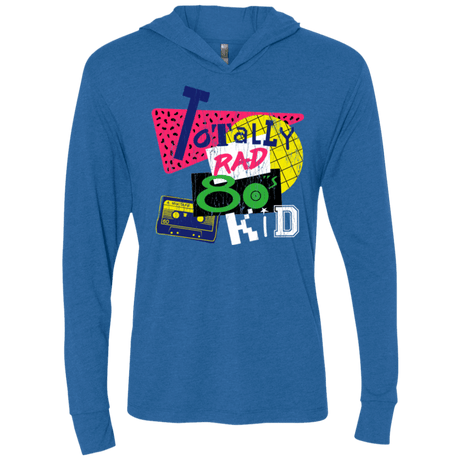 T-Shirts Vintage Royal / X-Small Totally Rad Triblend Long Sleeve Hoodie Tee