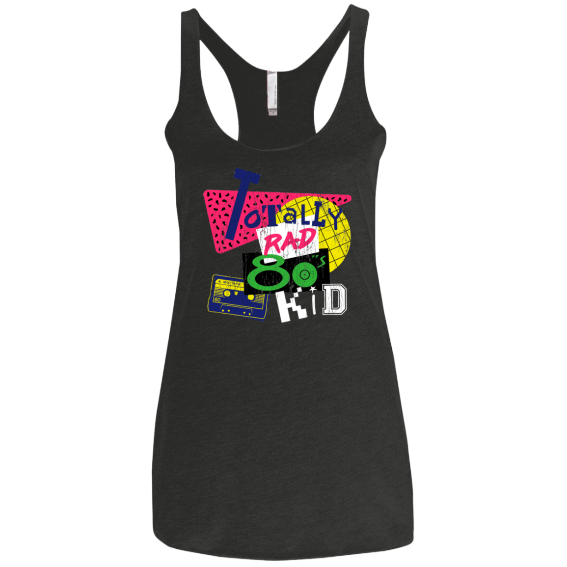 T-Shirts Vintage Black / X-Small Totally Rad Women's Triblend Racerback Tank