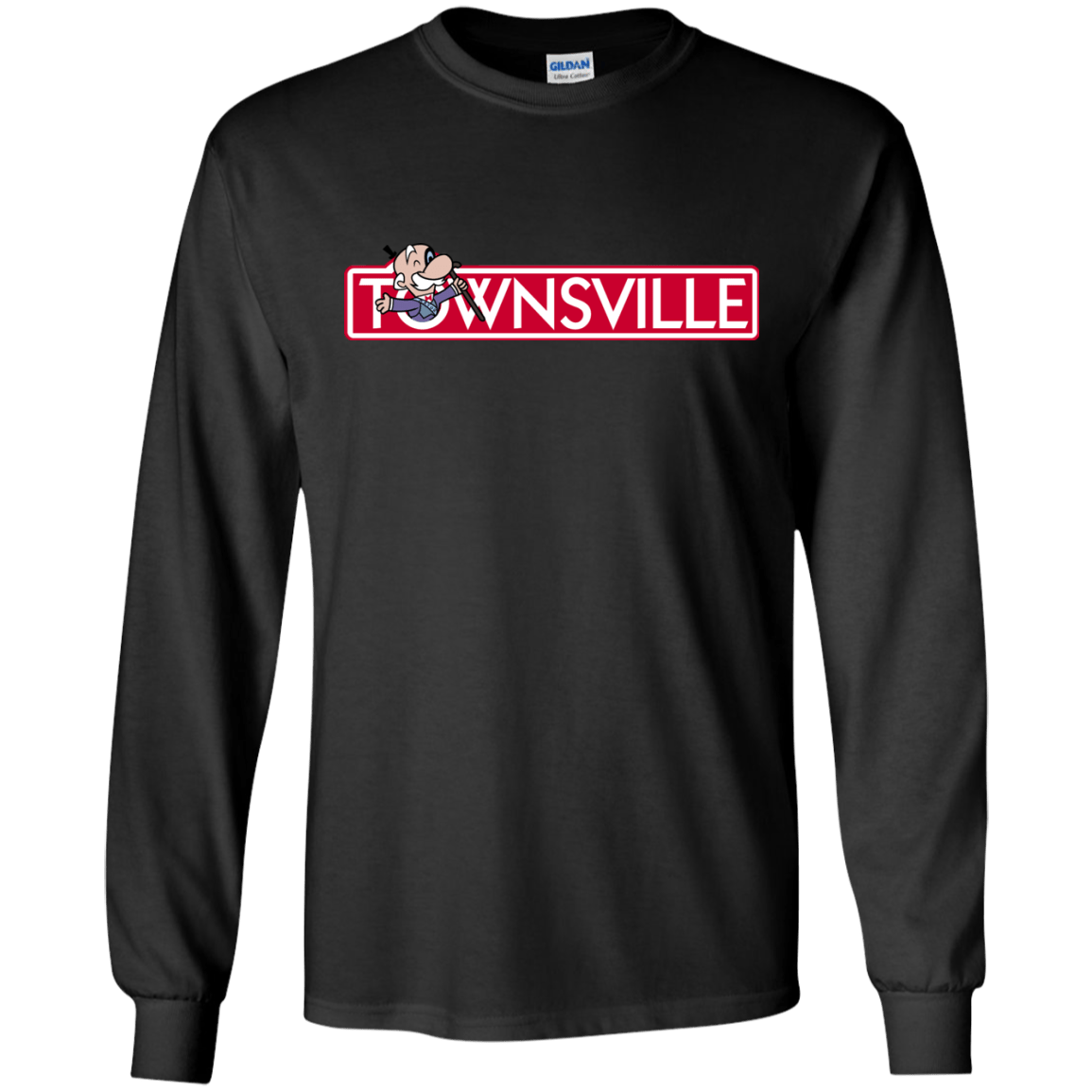 T-Shirts Black / S Townsville Men's Long Sleeve T-Shirt