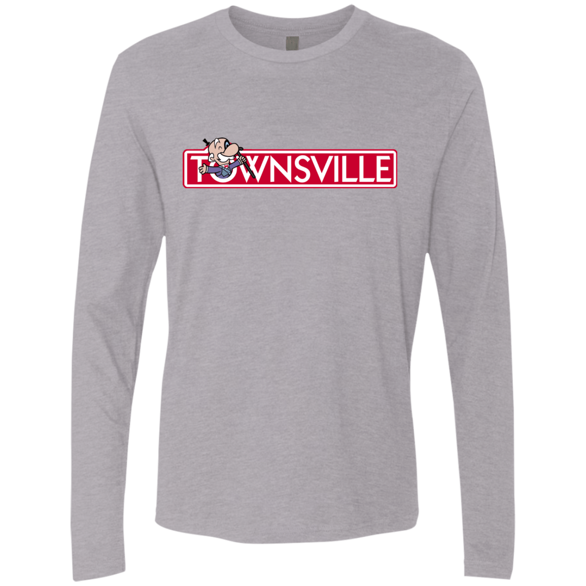 T-Shirts Heather Grey / S Townsville Men's Premium Long Sleeve