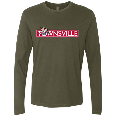 T-Shirts Military Green / S Townsville Men's Premium Long Sleeve