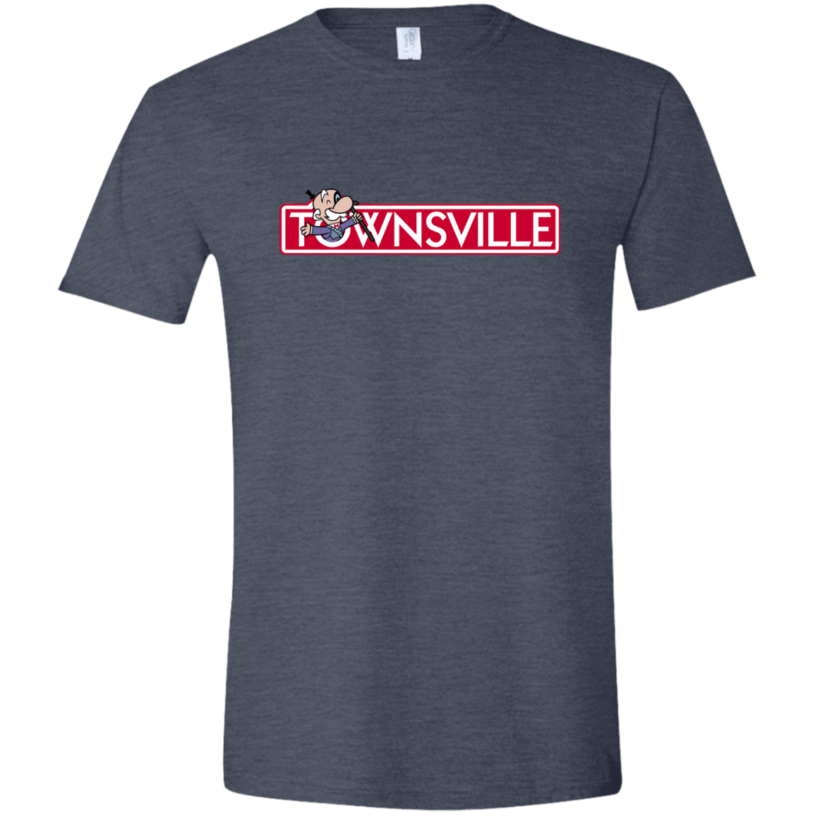 T-Shirts Heather Navy / S Townsville Men's Semi-Fitted Softstyle