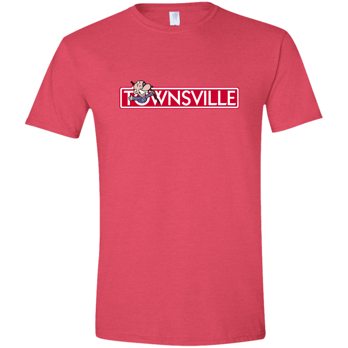 T-Shirts Heather Red / S Townsville Men's Semi-Fitted Softstyle