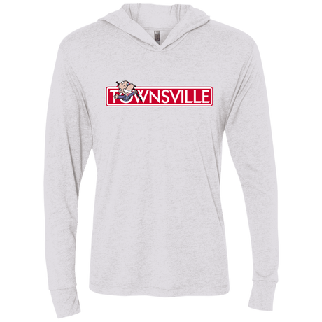 T-Shirts Heather White / X-Small Townsville Triblend Long Sleeve Hoodie Tee