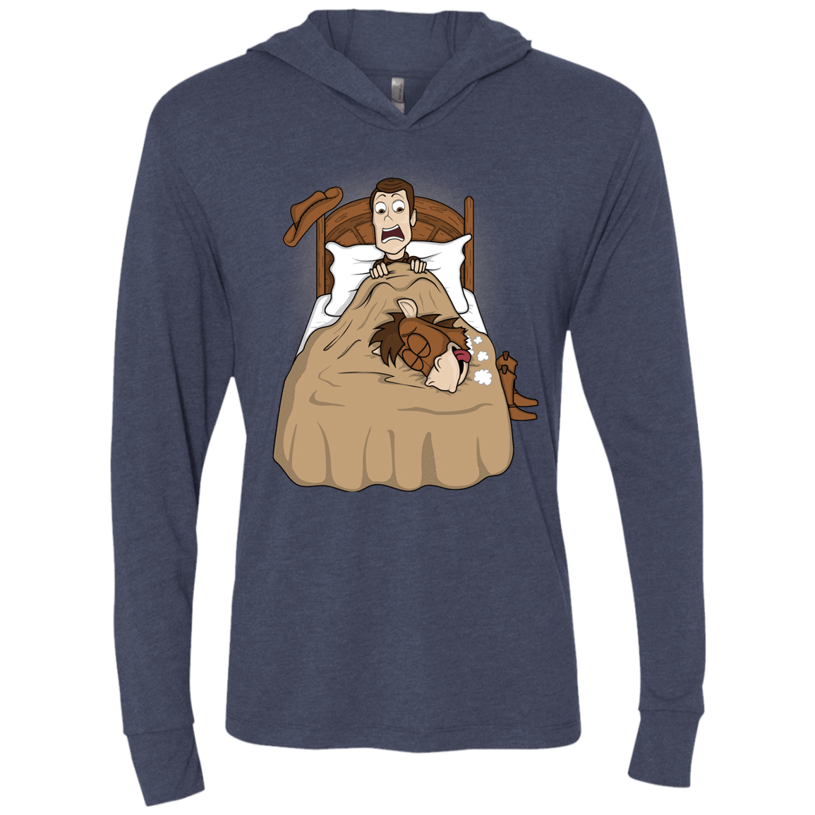 T-Shirts Vintage Navy / X-Small TOY PADRINO Triblend Long Sleeve Hoodie Tee