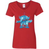 T-Shirts Red / S Toy Portrait Women's V-Neck T-Shirt