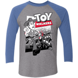 T-Shirts Premium Heather/ Vintage Royal / X-Small Toy Walkers Men's Triblend 3/4 Sleeve