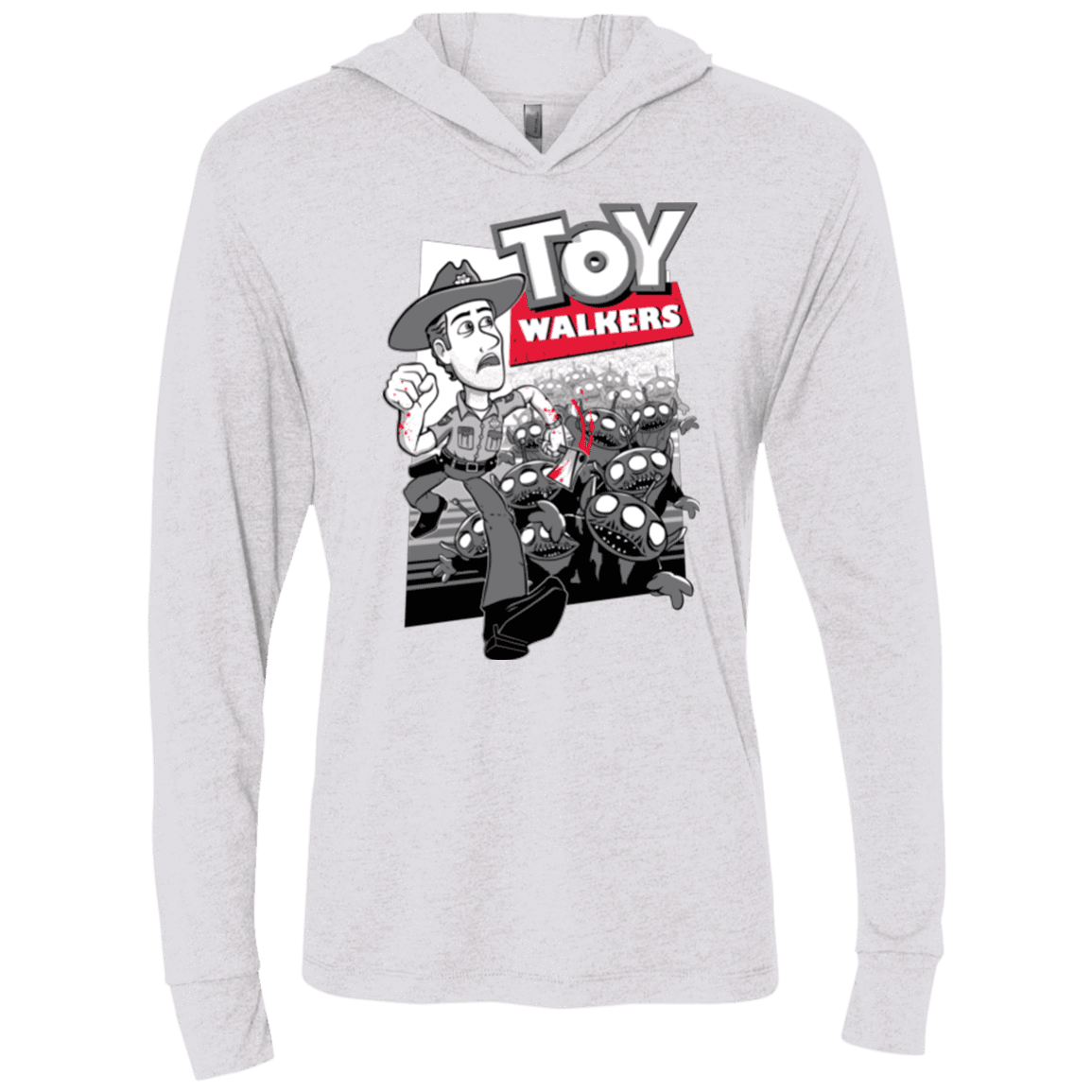 T-Shirts Heather White / X-Small Toy Walkers Triblend Long Sleeve Hoodie Tee