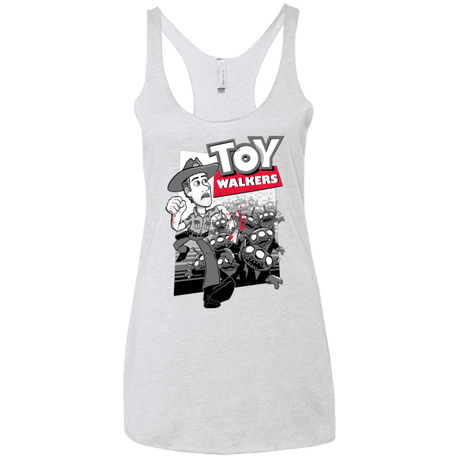 T-Shirts Heather White / X-Small Toy Walkers Women's Triblend Racerback Tank
