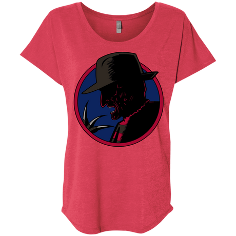 T-Shirts Vintage Red / X-Small Tracy Nightmare Triblend Dolman Sleeve