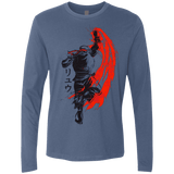T-Shirts Indigo / Small Traditional Fighter Men's Premium Long Sleeve