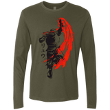 T-Shirts Military Green / Small Traditional Fighter Men's Premium Long Sleeve