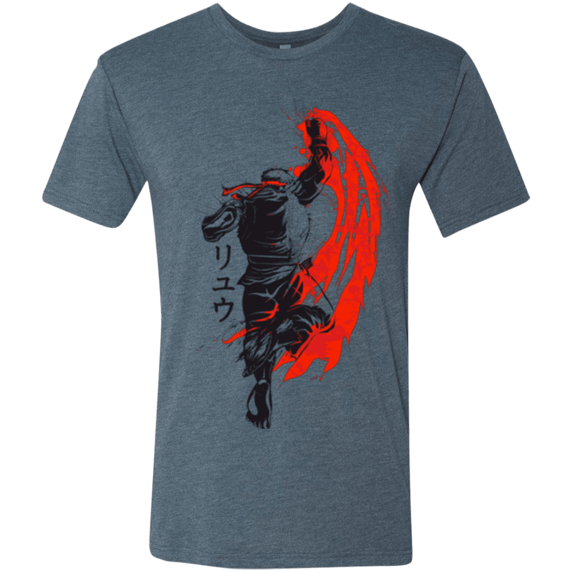 T-Shirts Indigo / Small Traditional Fighter Men's Triblend T-Shirt
