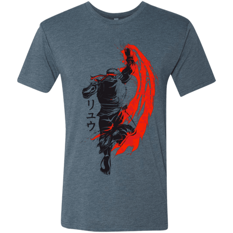 T-Shirts Indigo / Small Traditional Fighter Men's Triblend T-Shirt