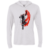 T-Shirts Heather White / X-Small Traditional Fighter Triblend Long Sleeve Hoodie Tee