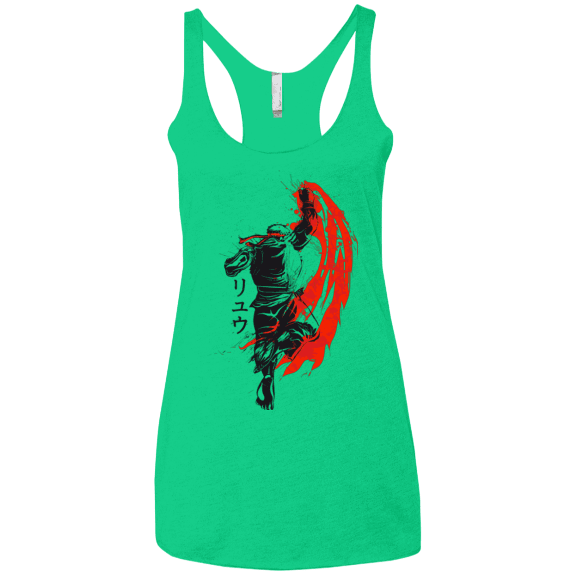 T-Shirts Envy / X-Small Traditional Fighter Women's Triblend Racerback Tank
